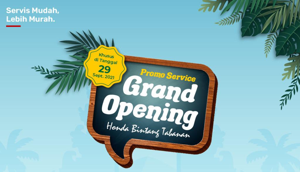 Promo Service Grand Opening Honda Tabanan