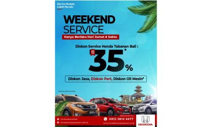 Promo Service : Weekend Service Ekstra Diskon