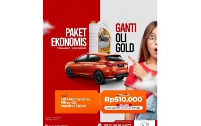 Paket Ekonomis Ganti Oli Cuma Bayar 510 Ribu