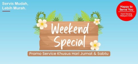 Promo Service Honda Khusus Hari Jumat dan Sabtu