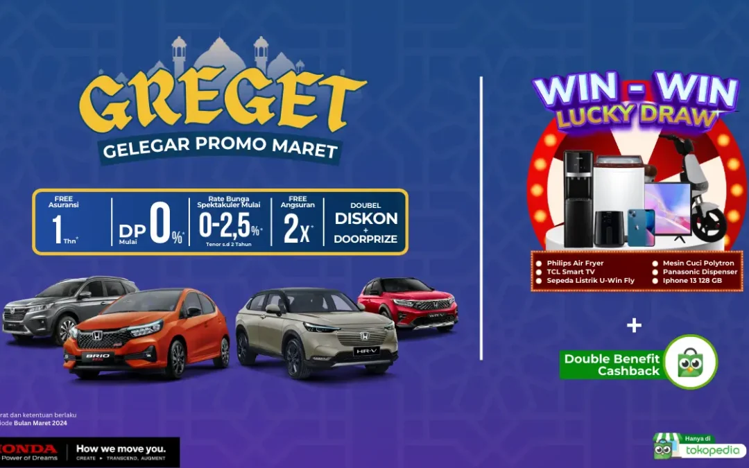 GREGET: Gelegar Promo Maret – DP Mobil Murah Mulai 0%