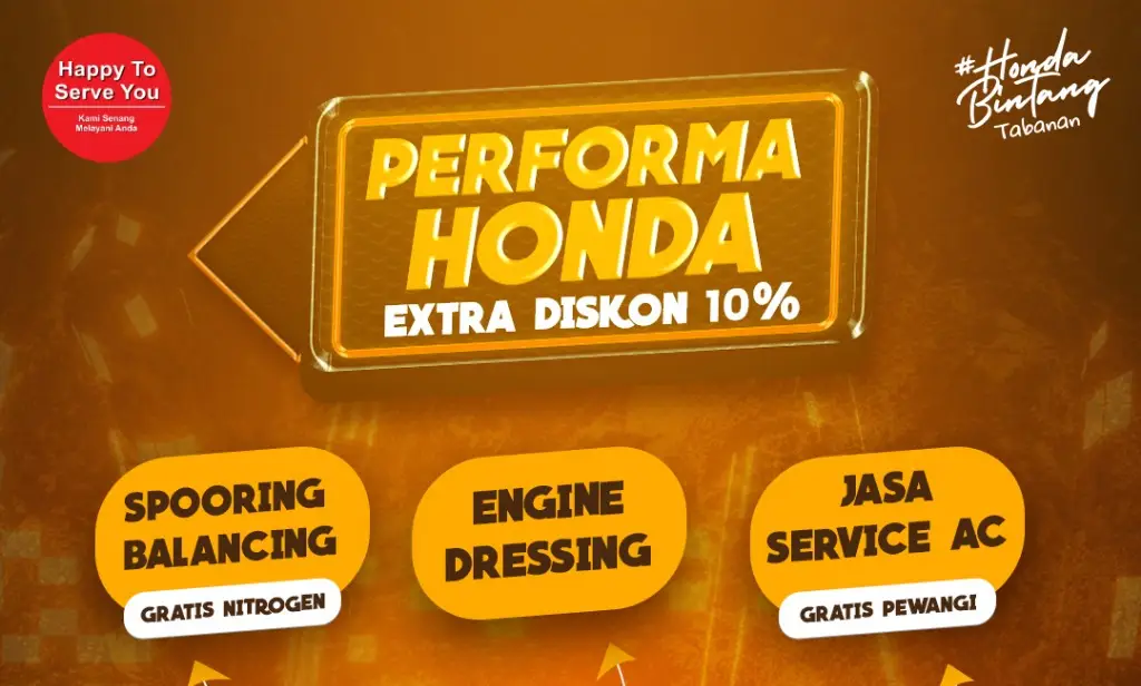 Performa Honda: Extra Diskon Hingga 10% – Performa Kencang Mobil Tetap Nyaman