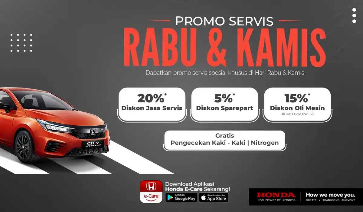 Ada yang Spesial Tiap Hari Rabu dan Kamis! Nikmati Promo Servis Mobil Hingga 20%