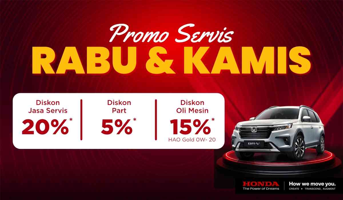 Khusus Rabu dan Kamis! Promo Servis Mobil Diskon hingga 20%