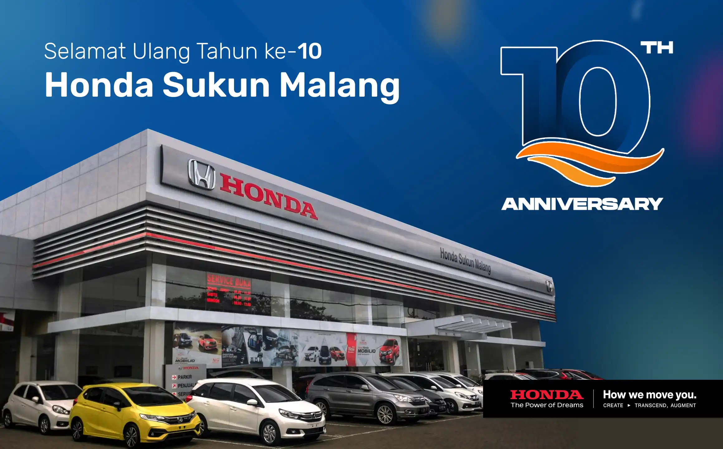 Selamat Ulang Tahun ke-10 Honda Sukun Malang dari Honda Bintang Tabanan!