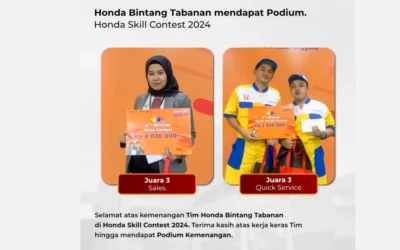 Honda Bintang Tabanan Raih Prestasi di Honda Skill Contest 2024: Juara 3 Sales Contest dan Quick Service Contest!