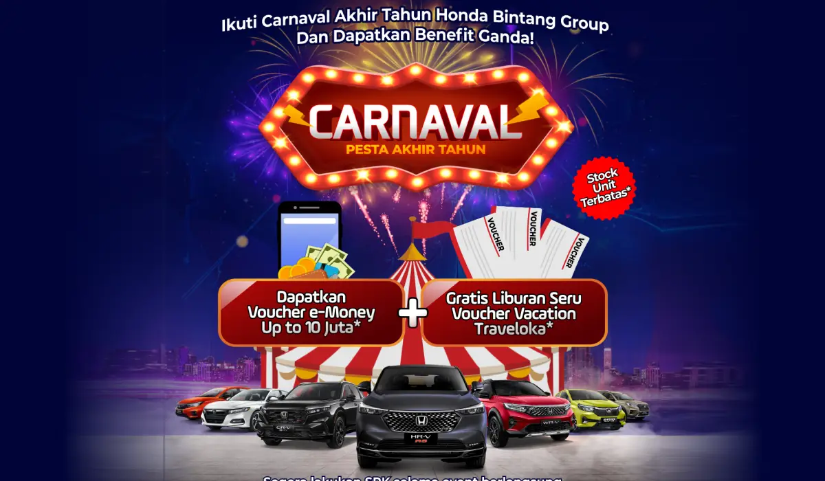 CARNAVAL Pesta Akhir Tahun Honda Bintang Tabanan: Raih Mobil Honda Impian dengan Keuntungan Spektakuler!