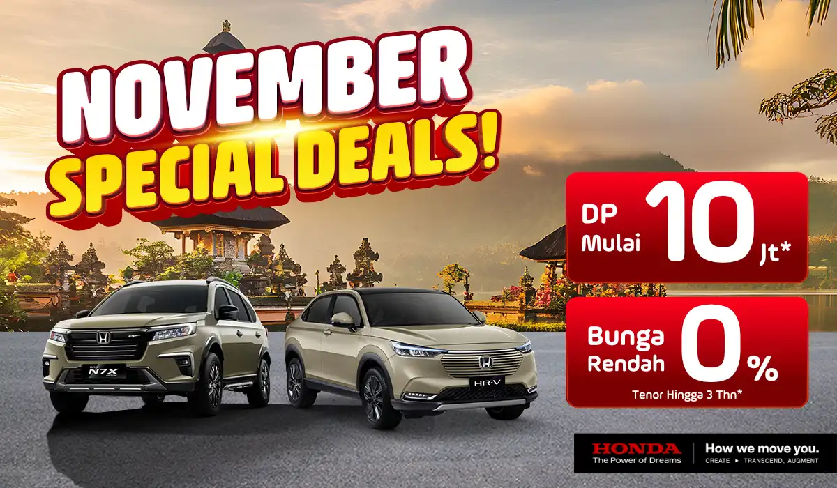 Promo Spesial November: Kesempatan Terbaik Miliki All New Honda HR-V atau Honda N7X!