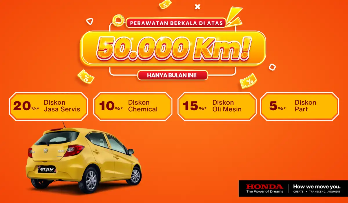 Promo Perawatan Berkala Honda Bintang Madiun: Diskon Istimewa untuk Servis di Atas 50.000 KM!