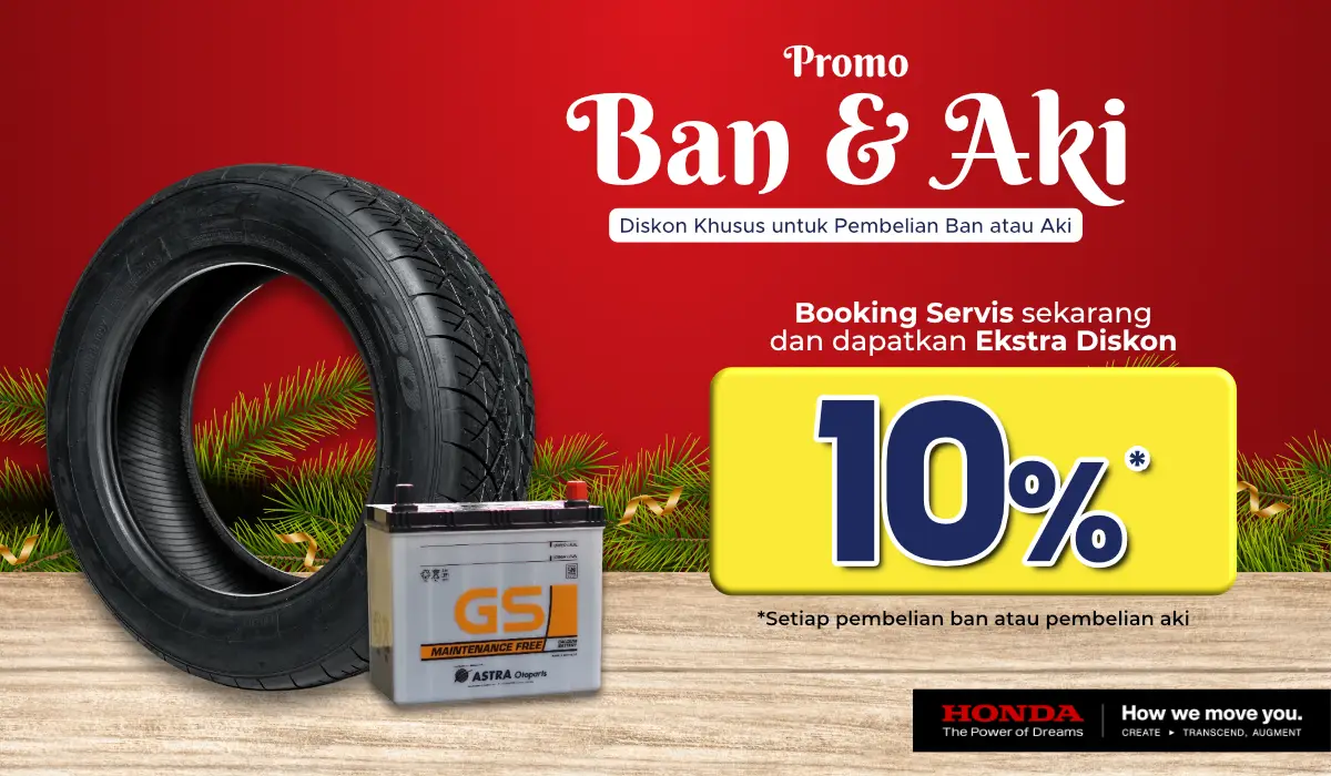 Promo Sparepart Desember di Honda Bintang Tabanan: Diskon Ban dan Aki Plus Hadiah Menarik!