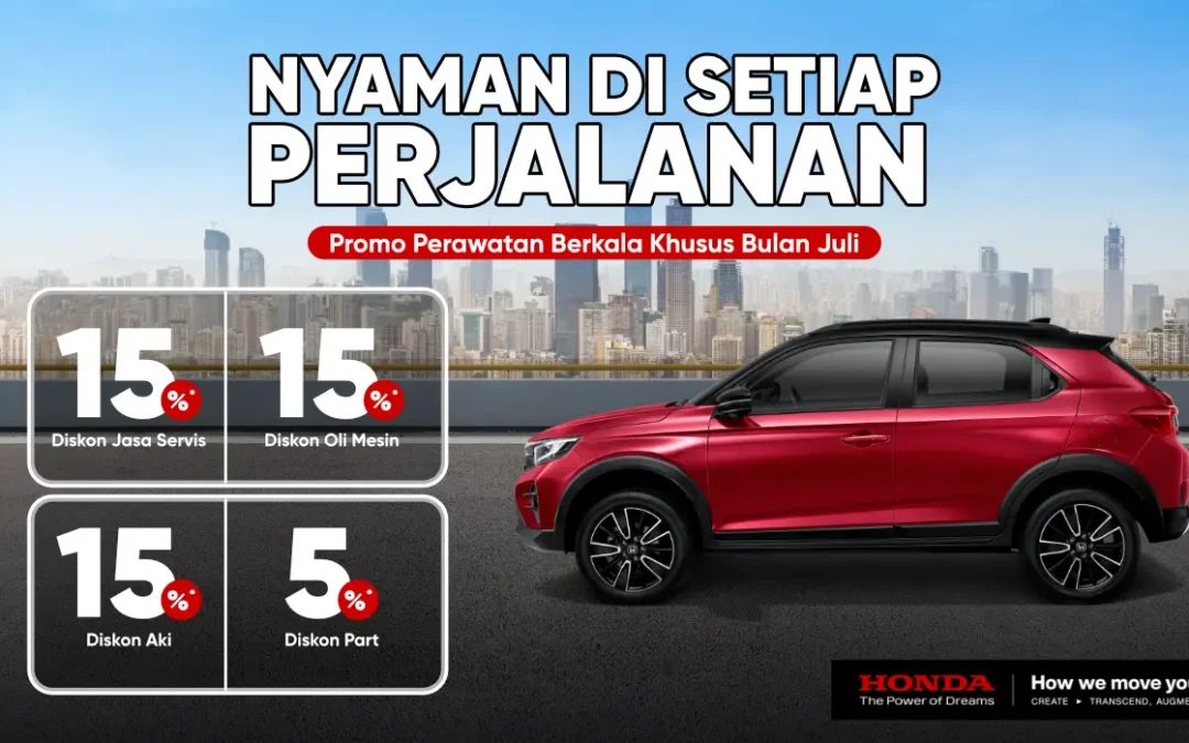 Nyaman di Setiap Perjalanan: Promo Perawatan Berkala Spesial Juli dari Honda Bintang Tabanan
