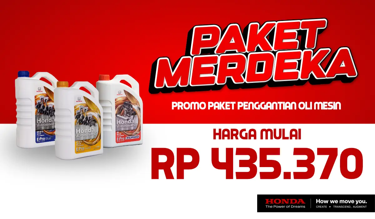 Rayakan Semangat Kemerdekaan dengan PAKET MERDEKA Promo Oli Mobil di Honda Bintang Tabanan