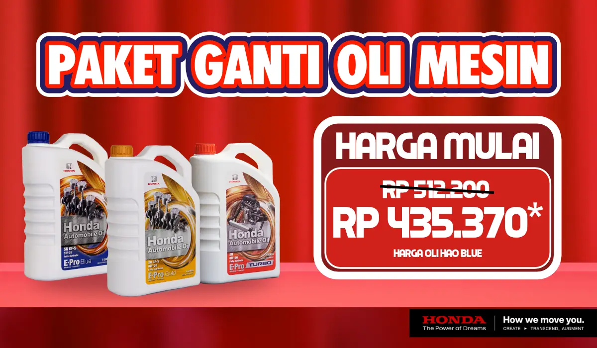 OLI – PROMO WEB Promo Spesial September: Paket Ganti Oli Mesin di Honda Bintang Tabanan