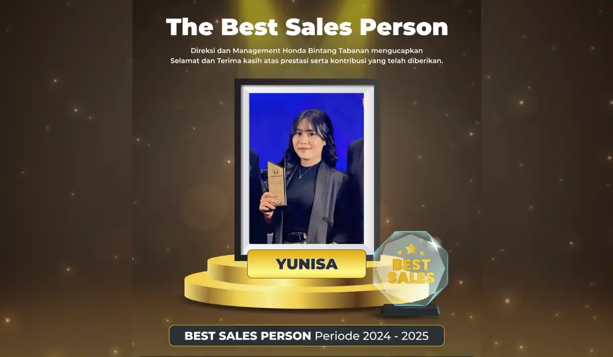 Selamat untuk Yunisa, The Best Sales Person Honda Bintang Tabanan 2024–2025