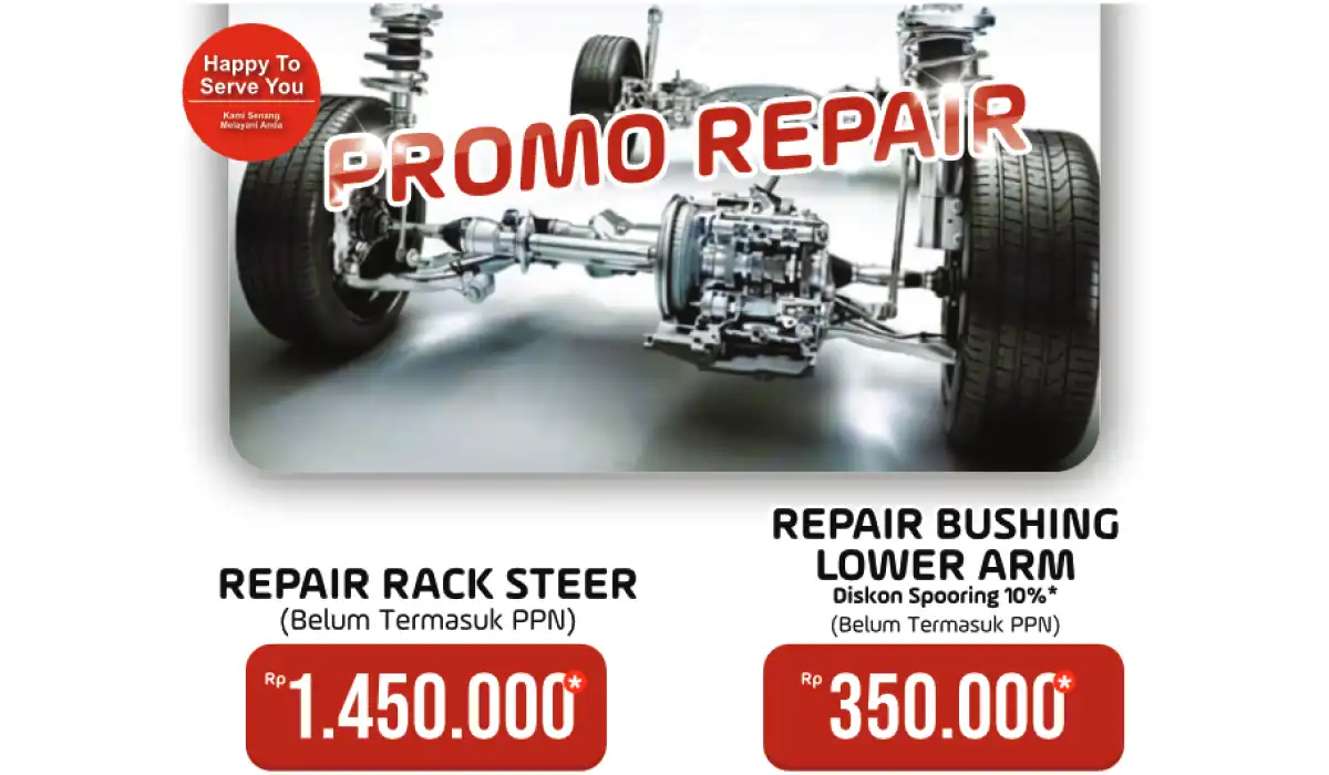 Solusi Hemat Kaki-Kaki Mobil! Amankan Promo Repair Rack Steer dan Bushing Lower Arm Spesial Maret 2026 di Honda Bintang Tabanan