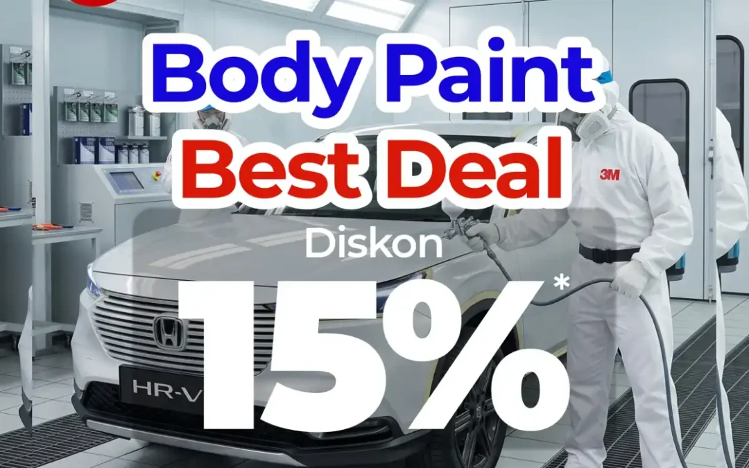 Promo Body Paint Honda Bali 2026:Diskon 15% Cat 3 Panel, Gratis Wax Premium dan Pembersihan Jamur Kaca Depan!