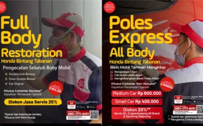 Mobil Mengkilap Harga Bersahabat! Amankan Promo Restorasi dan Poles Body Spesial Maret 2026 di Honda Bintang Tabanan